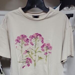 H&M Beige Relaxed Fit T-Shirt